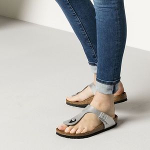 Birkenstock Gizeh Silver- Birko Flor